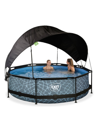 Каркасный бассейн с тентом EXIT "Камень" (300 х 76 см)